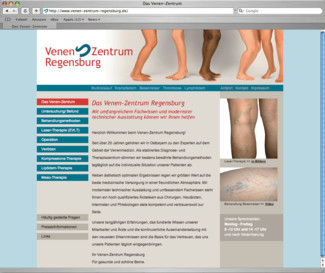 Venen Zentrum Regensburg: Webdesign