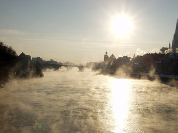 Die Donau im Nebel: Fotografie